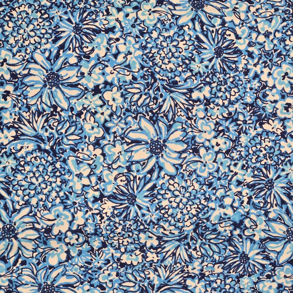 Lilly Pulitzer Dress Blue Blooming Together Flowers Size XS - Picture 2 of 9